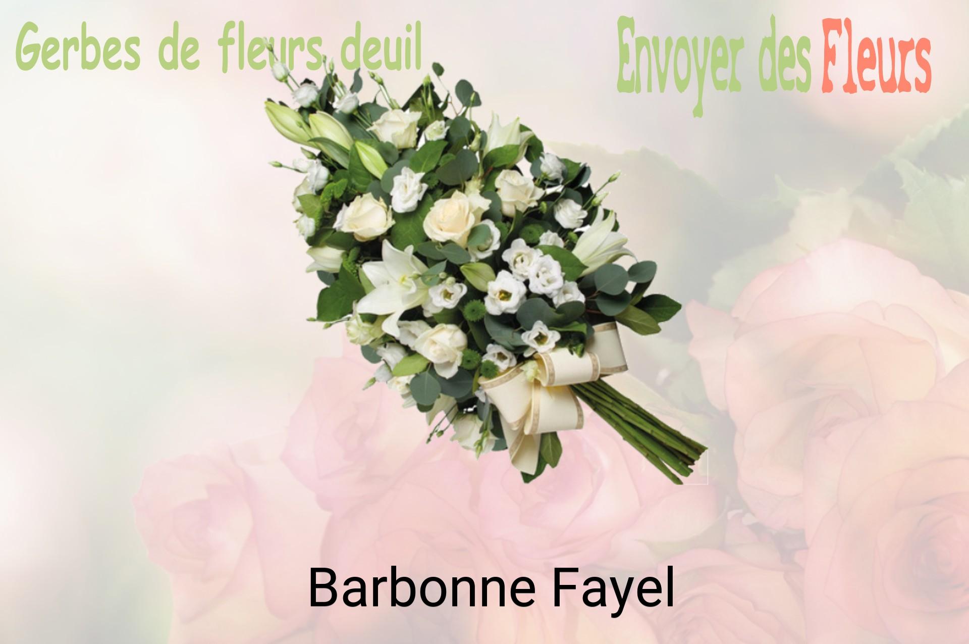 Gerbe de fleurs de deuil livrée à Barbonne-Fayel